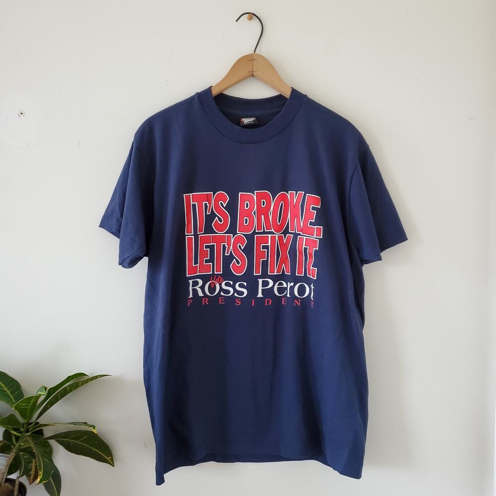 Vintage Ross Perot '92 Presidential Race Tee Shirt